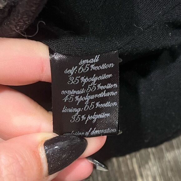 Peach Love California Quilted Vest Full Zip High Neck Pockets Black White Small - Picture 7 of 7